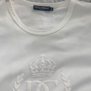 Dolce & Gabbana Embossed White Tee